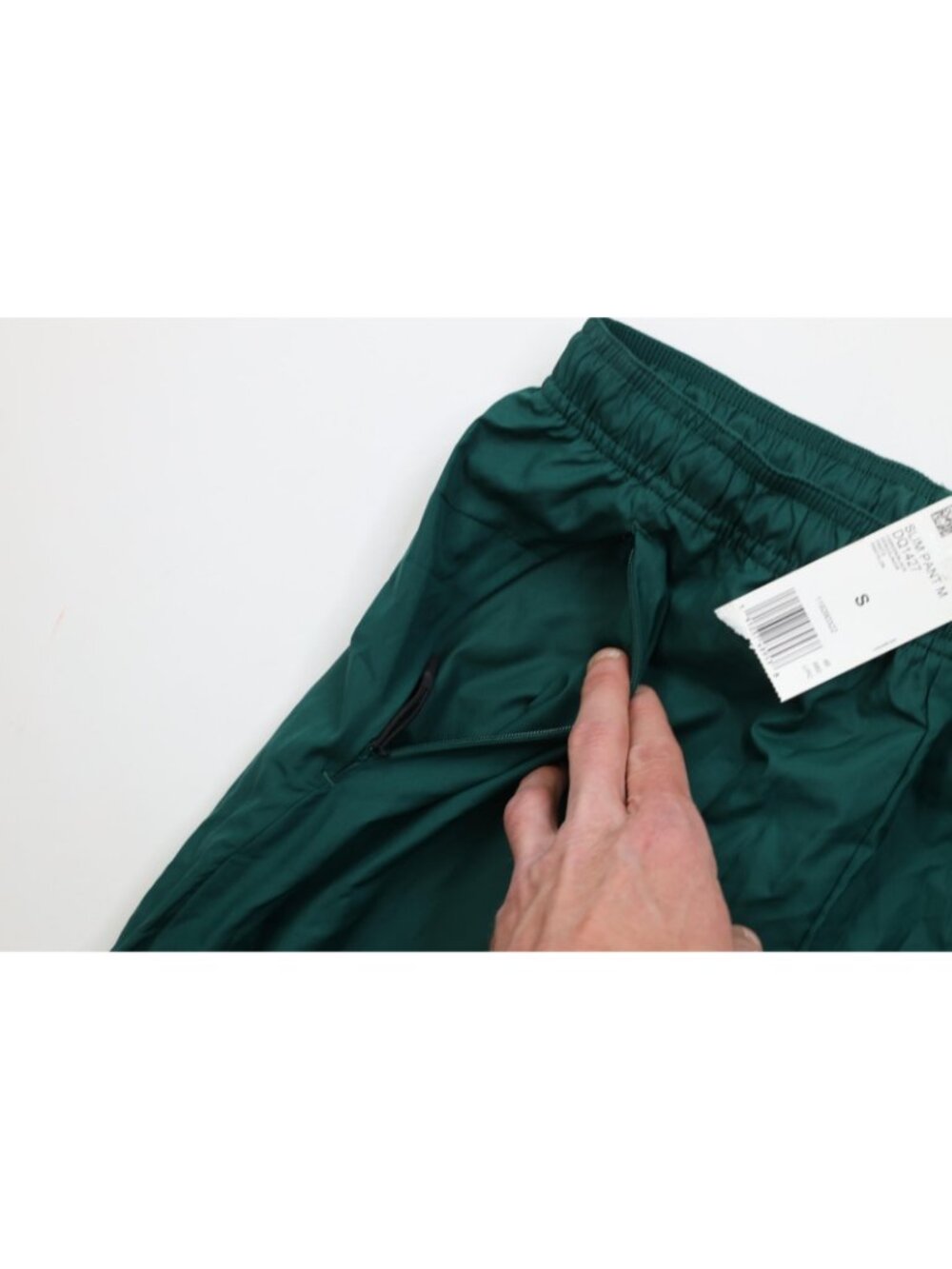 Deadstock Y2K Adidas Mens Small Lined Camouflage Windbreaker Joggers Pants Green - Picture 7 of 13